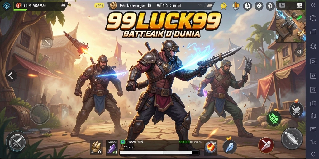 Tampilan seru gameplay 99LUCK99 dalam pertempuran Battle Royale.