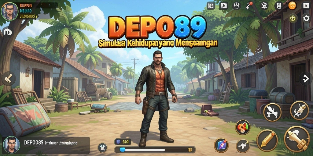 Tangkapan layar gameplay DEPO89 menampilkan karakter yang berinteraksi dalam lingkungan yang kaya.