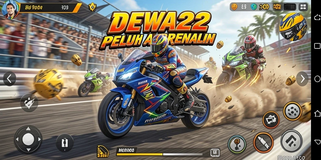 Tampilan menegangkan dari balapan motor di DEWA22.