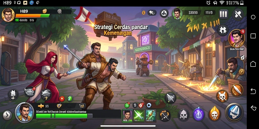 Tampilan screenshot H89 menunjukkan pertempuran strategis yang mendebarkan.