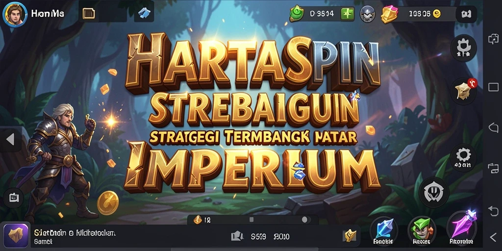 Screenshot gameplay HARTASPIN menampilkan aksi strategi yang mendebarkan.