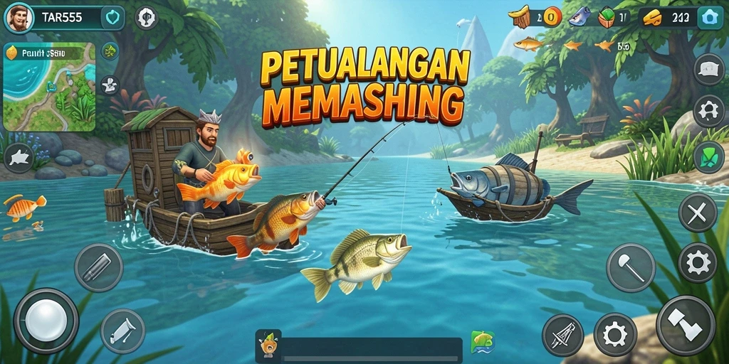TAR555 menampilkan gameplay memancing yang menarik dan realistis.